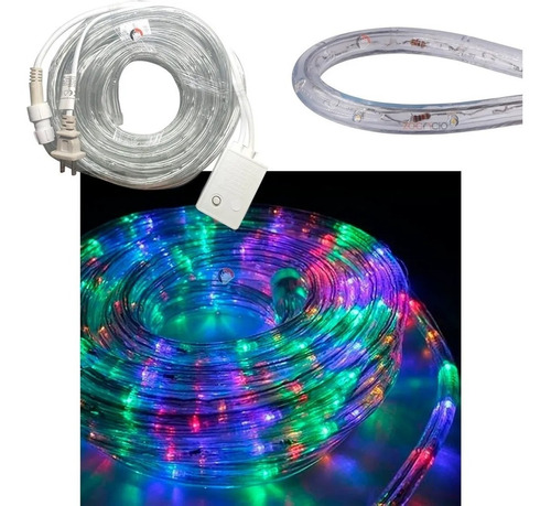 Manguera Led 3 Vias Luces Navideñas X 10mt Multicolor