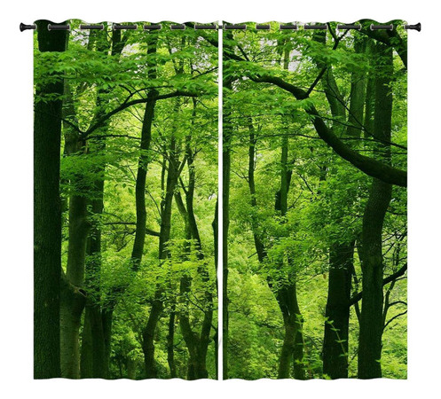 Cortinas Forestales Para Ventanas De Sala De Estar, Dormitor