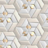 Papel De Parede Efeito Gesso 3d Gold Cinza Geometrico 24m