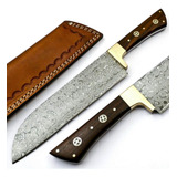 Kck333/cuchillo De Chef De Acero De Damasco Forjado A Mano H