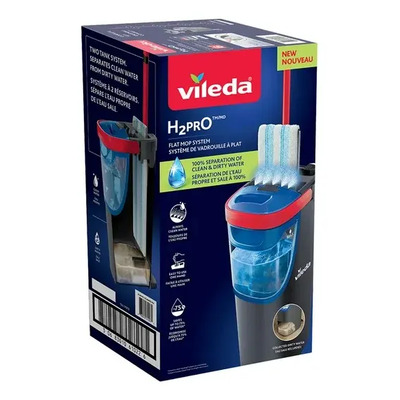 Sistema De Limpieza Vileda H2pro Mopa Plana Separa Agua Gris | Envío gratis