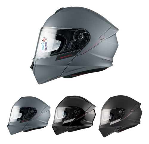 Jm Casco Mt Genesis Sv Solid A1 Negro Brillo Negro Mate Gris