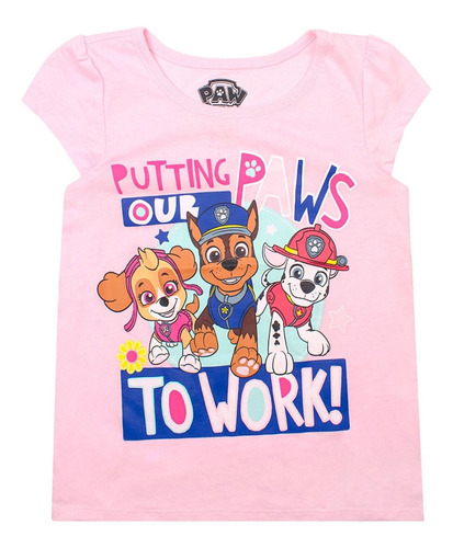 Camiseta Rosa 2t Para Niñas Por Paw Patrol Personaje Skye