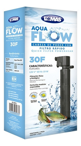 Cabeza De Poder C/filtro Rapido Aquaflow 30 P Acuarios 500l