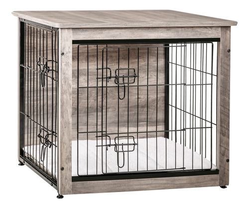 Dwanton Mueble De Jaula Para Perros Con Cojin, Caja De Mader