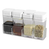 Organizador Tarros Especias Mini Condimentero Set X4 Frascos