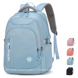 Mochila De Gran Capacidad Para Escuela, Para Escolar Viaje Estilo Juvenil Casual Unisex De Gran Capacidad Con Multi Bolsillos Mochila