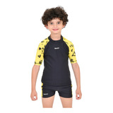 Remera Proteccion Uv Solar Safit Niño + Short Natacion Bebe