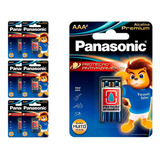 14 Pilhas Alcalinas Premium Aaa Panasonic (7 Cart)