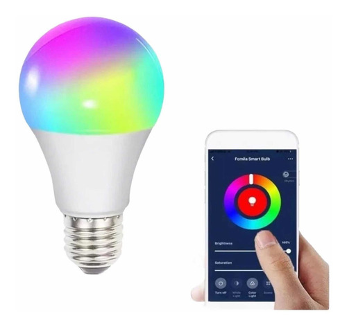 Bombillo Smart Inteligente Led Wifi Multicolor Rosca E27