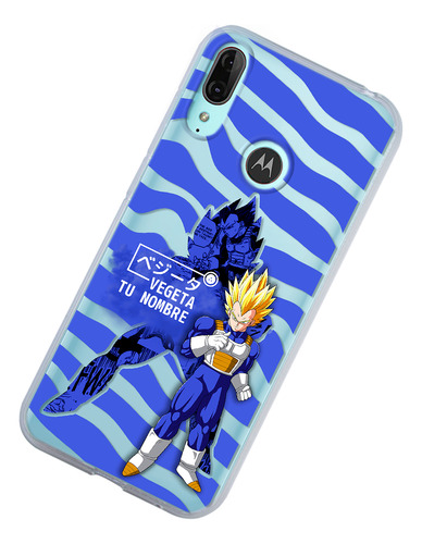 Funda Para Motorola Dragon Ball Z Vegeta Ssj Con Tu Nombre