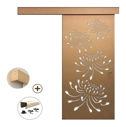 Puerta Granero Corrediza Colgante  Mdf, Mas Kit Incluido