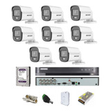 Kit Cftv Dvr 08 Canais Hikvision / 08 Cameras Colorvu / Hd