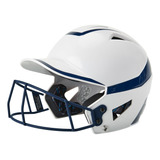 Casco Softbol Champro Hx Rise Pro Hxfpg2 Blanco Azul Oscuro