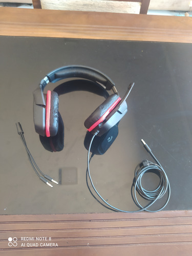 Headset Gamer Logitech G332 - Preto/vermelho Cor Black