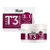 Gel Clear T3 Uv\led 3 Em 1 Nati Alongamento De Unha