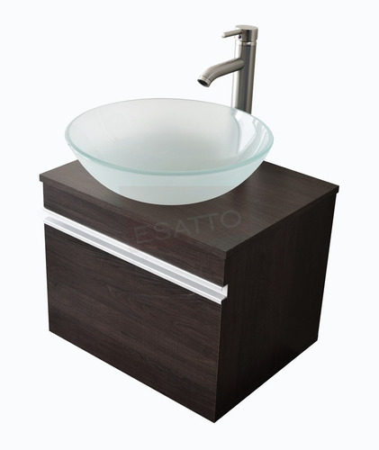 Esatto® Mueble Baño Dbta Drop Satin Lavabo Ovalin Llave