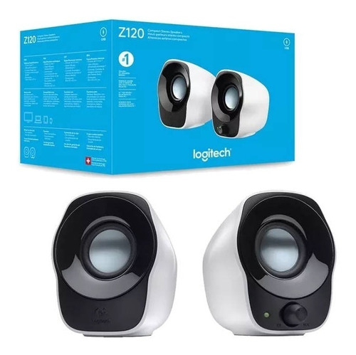 Parlantes 2.0  1,2w Rms Usb Logitech Z120 Blancos