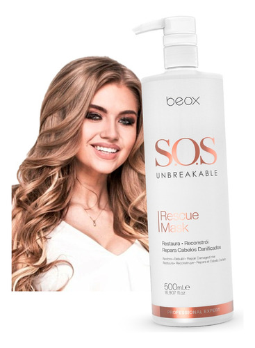 Máscara Capilar Reconstrução Imediato Sos Unbreakable Beox