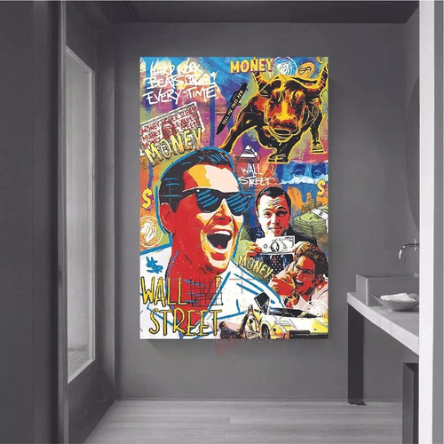 1 Lobo Wall Street Diamante Pintura Decoración Del Hogar