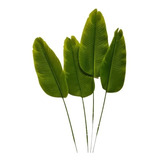 Hoja Artificial Decoracion Planta Verde Pack X 6 Unidades