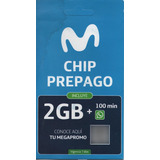 Chip Sim Card Prepago Movistar Chile 2gb + 100min Super !!!