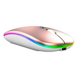 Mouse Sem 9h Fio Recarregável Led Usb Bluetooth Leve 2.4ghz