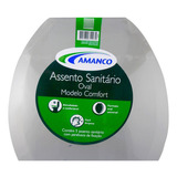 Assento Sanitário Cinza Oval Modelo Confort - Amanco