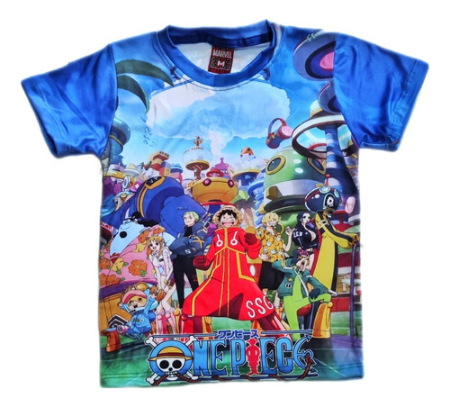 Playera Sublimada Full Print Niño Sonic. 