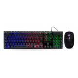 Kit Mouse Teclado Gamer Semi Mecanico Rgb Iluminado Led 