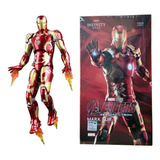 Boneco Iron Man Zd Toys Mark 43 Xliii Tony Stark Homem Ferro