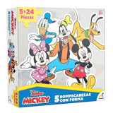 5 Rompecabezas Con Forma De Mickey Y Sus Amigos Novelty