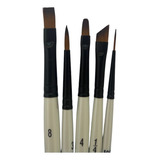 Set 5 Pinceles Graduate Daler Rowney Mixto Acuarela Pelo 