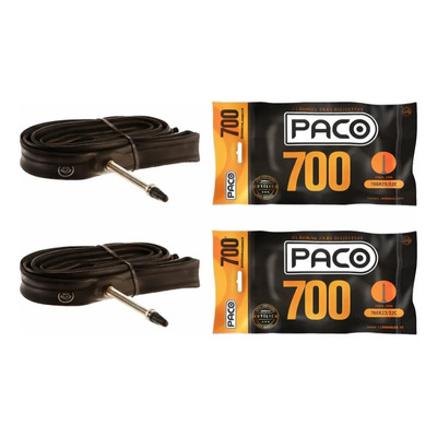 Kit 2 Unid Câmara De Ar Paco 700x23\u002F32c Válvula Presta 48mm | Frete grátis