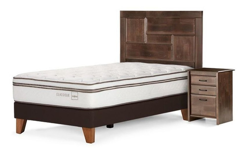 Cama Europea Classique+ 1,5 Plazas Con Muebles Dolce