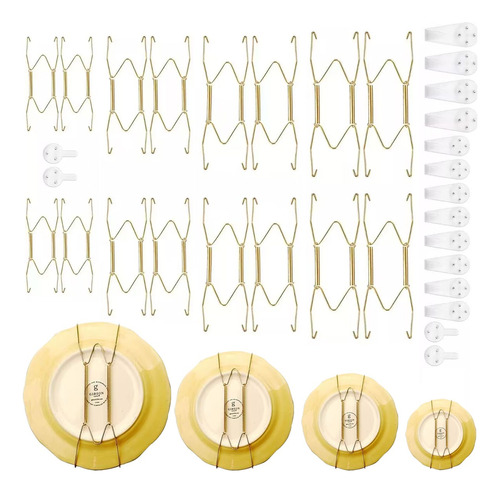 16 Colgadores De Platos Acero Inoxida Para Soporte De Pared