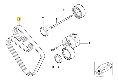Correa Alternador Direccion 437929 Bmw 320i 325i 525i 528i Foto 2