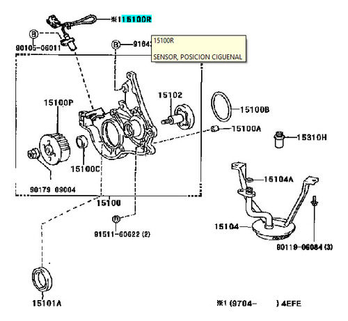 Sensor Posicion Ciguenal Tercel 1.5 95 96 97 98 99 2000 5efe Foto 6