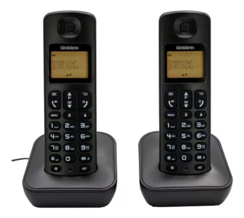 Teléfono Inalámbrico  Uniden 3102-2 Duo Negro