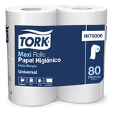 Papel Higiénico Tork Universal Simple Hoja 80 M De 4 U Pack X 6
