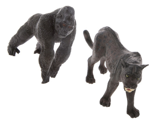 Selvagem Selvagem Animal Modelo Estátua, Pantera Negra E Gor