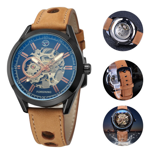 Reloj De Hombre Elegante Con Cronógrafo Mecánico Automático