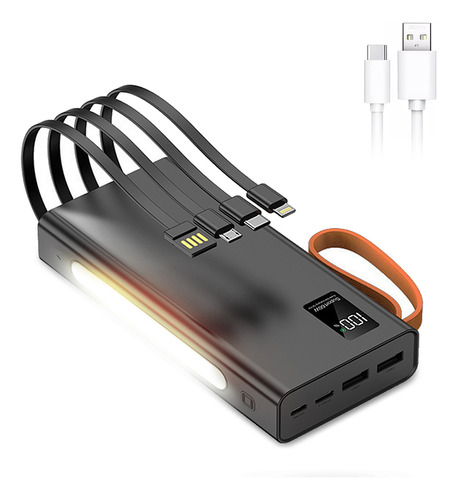 Power Bank Batería Cargador 20000mah 66w Pd Carga Rápida Led