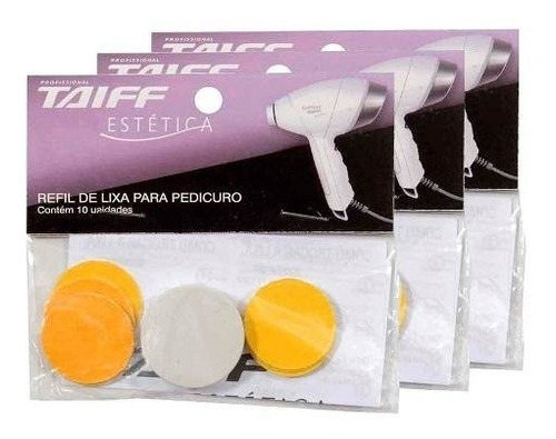 Kit 3 Refil De Lixa Para Pedicuro Soft Feet Taiff