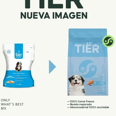 Tier Holistic Alimento Seco Cachorro Mediana Grande 2kg | Envío gratis