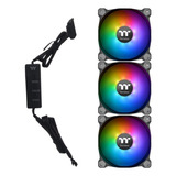 Kit 3 Cooler Fan Pc Rgb 140mm Pure 14 Thermaltake + Controle