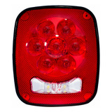 Plafón Calavera Jeep 36 Leds + 8 Blancos Slim Remolque 12-24