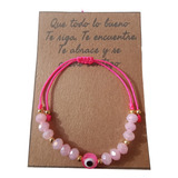 Pulsera Ojo Turco Rosa Buena Suerte Amor Protección Envidia