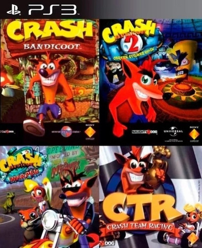 Crash Bandicoot Ps3 1, 2, 3 Y Ctr Ps3 - No Es Disco