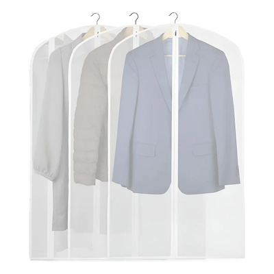 Set De 3 Portatrajes Good & Good Blanco Con Zipper 60x100 Cm